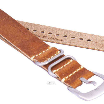 Cinturino per orologio in pelle di marca con rapporto marrone 22 mm