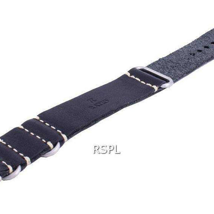 Cinturino per orologio in pelle nera Ratio LS19 22 mm