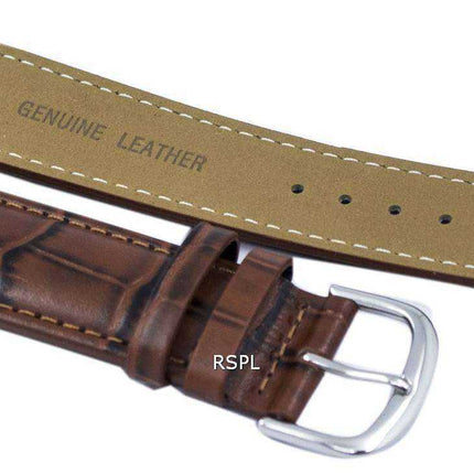 Cinturino per orologio in pelle di marca con rapporto marrone 22 mm
