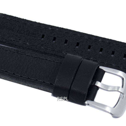 Cinturino per orologio in pelle di marca con rapporto nero 22 mm