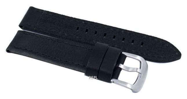 Cinturino per orologio in pelle di marca con rapporto nero 22 mm