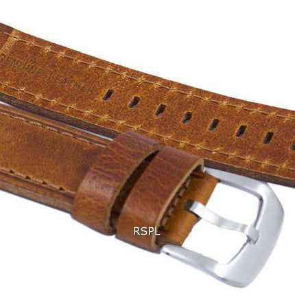 Cinturino per orologio in pelle di marca con rapporto marrone 22 mm per SKX007, SKX009, SKX011, SNZG07, SNZG015