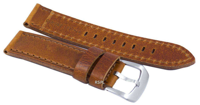 Cinturino per orologio in pelle di marca con rapporto marrone 22 mm per SKX007, SKX009, SKX011, SNZG07, SNZG015