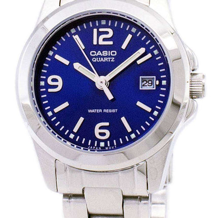 Casio analogico al quarzo blu quadrante LTP-1215A-2ADF LTP-1215A-2A orologio da donna