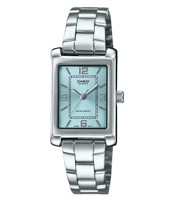 Orologio da donna Casio Standard Analogico in acciaio inossidabile con quadrante blu acquamarina al quarzo LTP-1234DD-2A