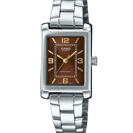 Orologio da donna Casio Standard Analogico in acciaio inossidabile con quadrante marrone al quarzo LTP-1234DD-5A