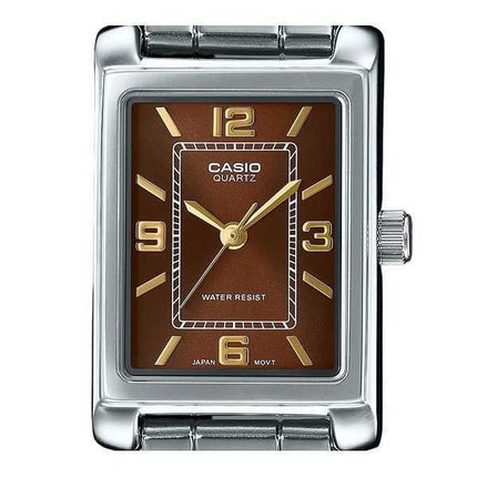 Orologio da donna Casio Standard Analogico in acciaio inossidabile con quadrante marrone al quarzo LTP-1234DD-5A