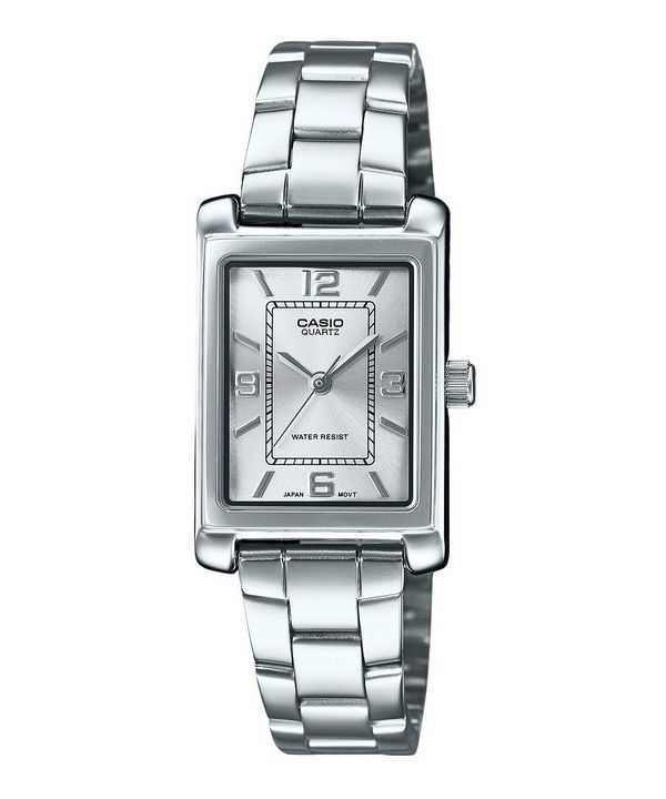 Orologio Casio Standard Analogico Acciaio Inossidabile Quadrante Argento Quarzo LTP-1234DD-7A Donna