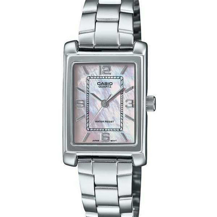 Casio Standard Analogico Acciaio Inossidabile Quadrante Madreperla Quarzo LTP-1234DS-4A Orologio da Donna