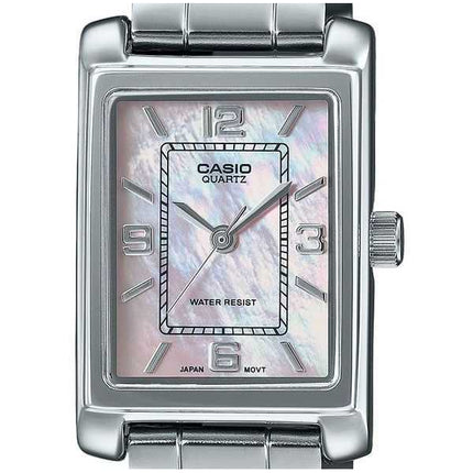 Casio Standard Analogico Acciaio Inossidabile Quadrante Madreperla Quarzo LTP-1234DS-4A Orologio da Donna