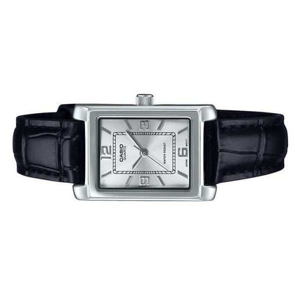 Orologio Casio Standard Analogico Cinturino in Pelle Quadrante Argento Quarzo LTP-1234LL-7A Donna