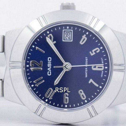 Casio analogico al quarzo blu quadrante LTP-1241D-2A2DF LTP-1241D-2A2 orologio da donna
