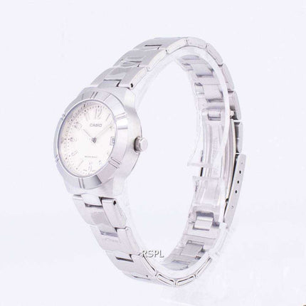 Casio Enticer analogico al quarzo quadrante bianco LTP-1241D-7A2DF LTP-1241D-7A2 Orologio da donna