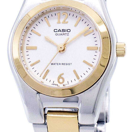 Casio Enticer analogico al quarzo quadrante bianco LTP-1253SG-7ADF LTP-1253SG-7A orologio da donna