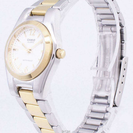 Casio Enticer analogico al quarzo quadrante bianco LTP-1253SG-7ADF LTP-1253SG-7A orologio da donna