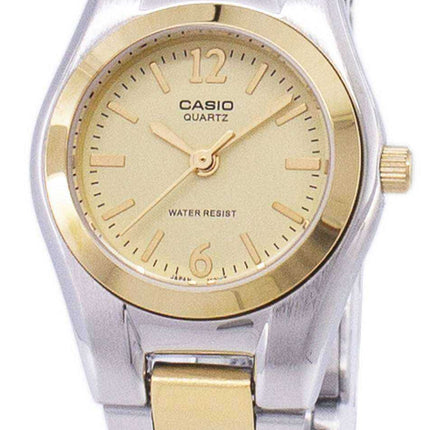Casio Enticer analogico al quarzo quadrante in oro LTP-1253SG-9ADF LTP-1253SG-9A Orologio da donna