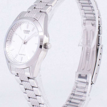 Casio analogico al quarzo quadrante bianco LTP-1274D-7ADF LTP-1274D-7A orologio da donna