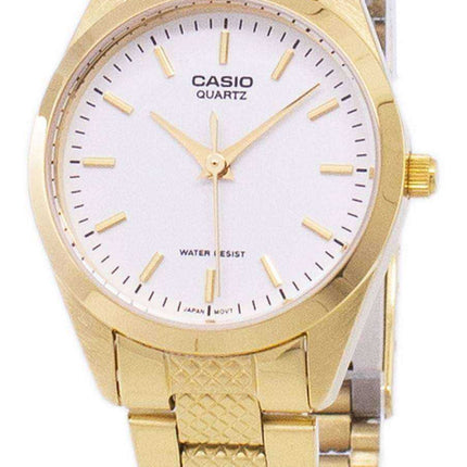 Casio analogico al quarzo tono oro quadrante bianco LTP-1274G-7ADF LTP-1274G-7A orologio da donna