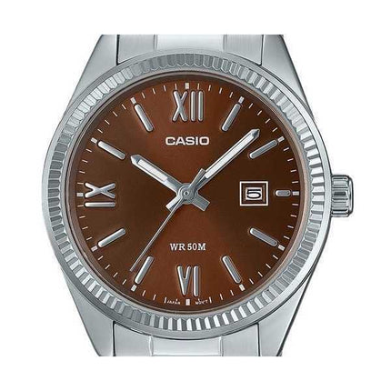 Orologio da donna Casio Standard Analogico in acciaio inossidabile con quadrante marrone al quarzo LTP-1302DD-5AV