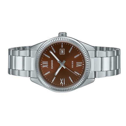 Orologio da donna Casio Standard Analogico in acciaio inossidabile con quadrante marrone al quarzo LTP-1302DD-5AV