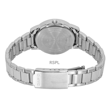 Orologio da donna Casio analogico in acciaio inossidabile con quadrante nero al quarzo LTP-1303DD-1AV