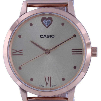 Orologio Casio Champagne Dial Analog LTP-2022VMPG-9C LTP2022VMPG-9 Orologio da donna