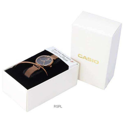Orologio da donna Casio analogico al quarzo tono oro rosa LTP-2023VMR-1C LTP2023VMR-1C con set regalo