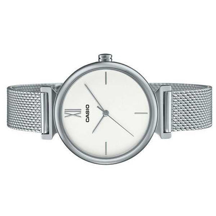 Orologio da donna Casio Analogico in acciaio inossidabile con quadrante argentato al quarzo LTP-2024VM-7C con bracciale