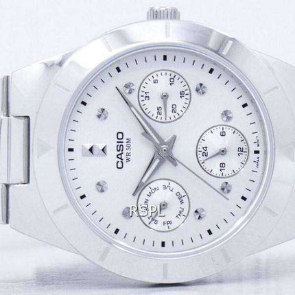 Casio Enticer analogico al quarzo quadrante argento LTP-2083D-7AVDF LTP-2083D-7AV - Orologio da donna