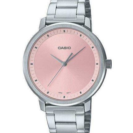 Orologio da donna Casio analogico quadrante rosa in acciaio inossidabile LTP-B115D-4E LTPB115D-4