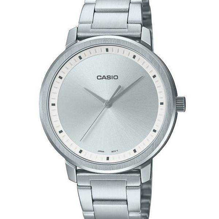 Orologio da donna Casio analogico quadrante argento in acciaio inossidabile al quarzo LTP-B115D-7E LTPB115D-7