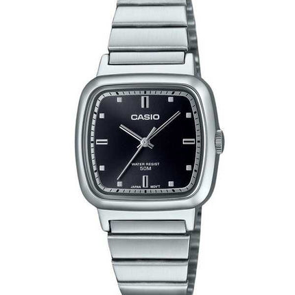 Orologio da uomo Casio analogico standard in acciaio inossidabile con quadrante nero al quarzo LTP-B140D-1A