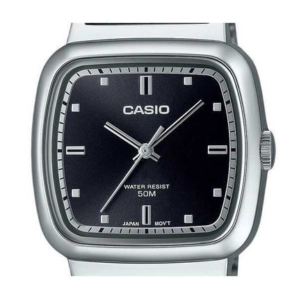 Orologio da uomo Casio analogico standard in acciaio inossidabile con quadrante nero al quarzo LTP-B140D-1A