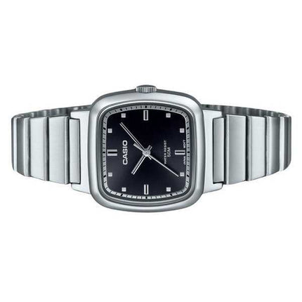 Orologio da uomo Casio analogico standard in acciaio inossidabile con quadrante nero al quarzo LTP-B140D-1A