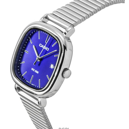 Orologio Casio Standard Analogico in Acciaio Inox con Quadrante Blu al Quarzo LTP-B166D-2AV da Donna