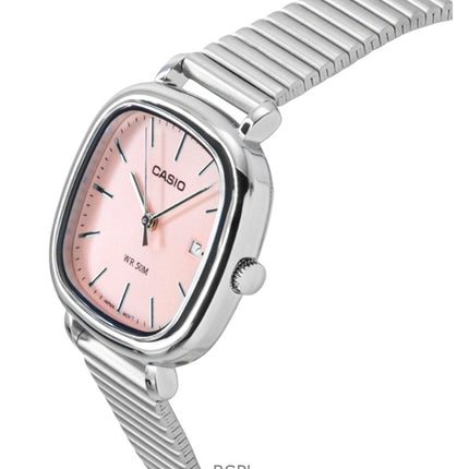 Orologio Casio Standard Analogico in Acciaio Inox con Quadrante Salmone al Quarzo LTP-B166D-4AV da Donna