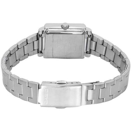Orologio da donna Casio standard analogico in acciaio inossidabile con quadrante nero al quarzo LTP-E176D-1A