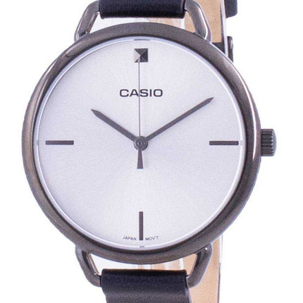 Orologio da donna Casio quadrante argento cinturino in pelle al quarzo LTP-E415GRL-1C LTPE415GRL-1C