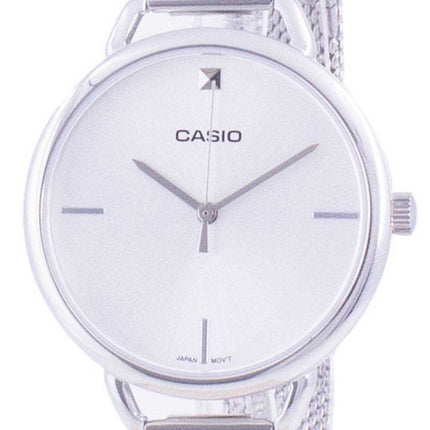 Orologio da donna Casio quadrante argentato in acciaio inossidabile al quarzo LTP-E415M-7C LTPE415M-7C