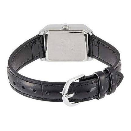 Orologio Casio Standard Analogico Cinturino in Pelle Quadrante Nero Quarzo LTP-V007L-1B Donna