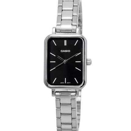 Orologio da donna Casio analogico in acciaio inossidabile con quadrante nero al quarzo LTP-V009D-1E