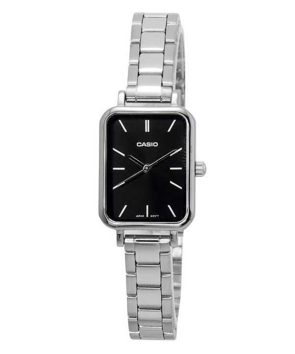 Orologio da donna Casio analogico in acciaio inossidabile con quadrante nero al quarzo LTP-V009D-1E