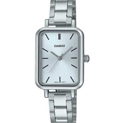 Orologio da donna Casio analogico standard in acciaio inossidabile con quadrante azzurro al quarzo LTP-V009D-2E