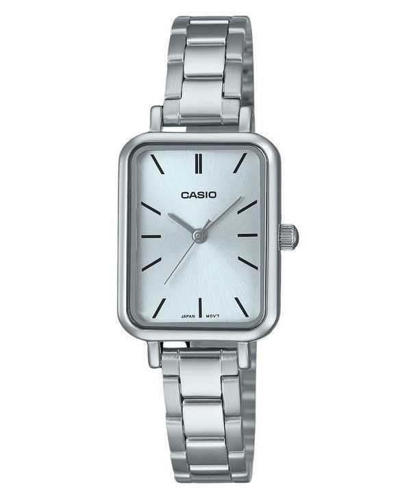 Orologio da donna Casio analogico standard in acciaio inossidabile con quadrante azzurro al quarzo LTP-V009D-2E