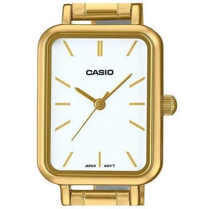 Orologio da donna Casio Standard Analogico Oro Acciaio Inossidabile Quadrante Bianco Quarzo LTP-V009G-7E
