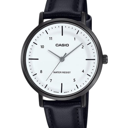 Orologio Casio Standard Analogico Cinturino in Pelle Quadrante Bianco Quarzo LTP-VT03BL-7B da Donna