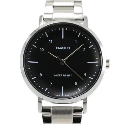 Orologio Casio Standard Analogico Acciaio Inossidabile Quadrante Nero Quarzo LTP-VT03D-1B Donna