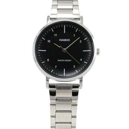 Orologio Casio Standard Analogico Acciaio Inossidabile Quadrante Nero Quarzo LTP-VT03D-1B Donna