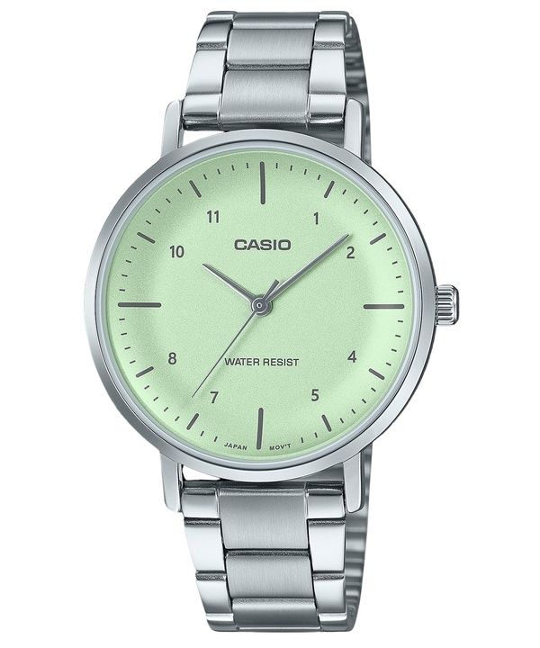 Orologio Casio Standard Analogico Acciaio Inossidabile Quadrante Verde Menta Quarzo LTP-VT03D-3B Donna