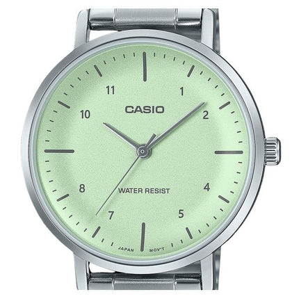 Orologio Casio Standard Analogico Acciaio Inossidabile Quadrante Verde Menta Quarzo LTP-VT03D-3B Donna